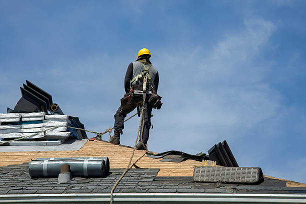 Professional Roof Replacement technician working in Liberty Mills, IN